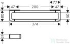 Hansgrohe AXOR UNIVERSAL SOFTSQUARE kapaszkodó,matt fekete 42830670