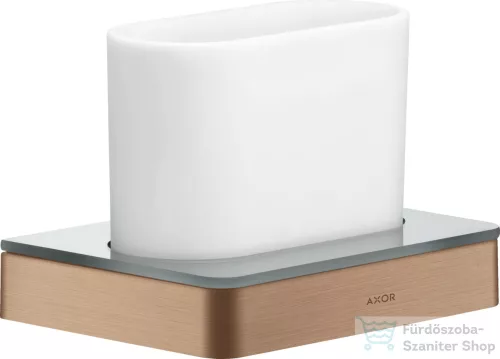 Hansgrohe AXOR UNIVERSAL SOFTSQUARE fogkefetartó pohár,szálcsiszolt vörös arany hatású 42834310