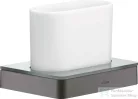 Hansgrohe AXOR UNIVERSAL SOFTSQUARE fogkefetartó pohár,szálcsiszolt fekete króm 42834340