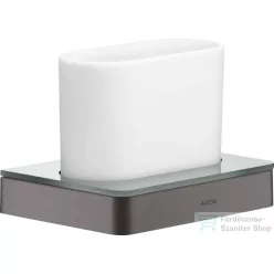   Hansgrohe AXOR UNIVERSAL SOFTSQUARE fogkefetartó pohár,szálcsiszolt fekete króm 42834340