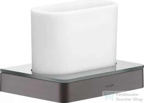 Hansgrohe AXOR UNIVERSAL SOFTSQUARE fogkefetartó pohár,szálcsiszolt fekete króm 42834340