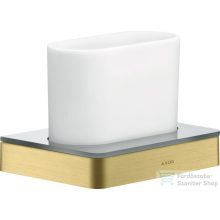   Hansgrohe AXOR UNIVERSAL SOFTSQUARE fogkefetartó pohár,szálcsiszolt sárgaréz hatású 42834950