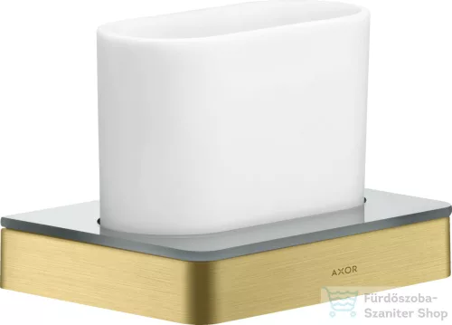 Hansgrohe AXOR UNIVERSAL SOFTSQUARE fogkefetartó pohár,szálcsiszolt sárgaréz hatású 42834950