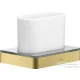 Hansgrohe AXOR UNIVERSAL SOFTSQUARE fogkefetartó pohár,szálcsiszolt sárgaréz hatású 42834950