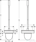 Hansgrohe AXOR UNIVERSAL SOFTSQUARE fali wc kefe tartó,szálcsiszolt nikkel 42835820