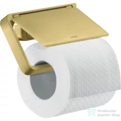   Hansgrohe AXOR UNIVERSAL Softsquare fedeles wc papír tartó,szálcsiszolt sárgaréz hatású 42836950