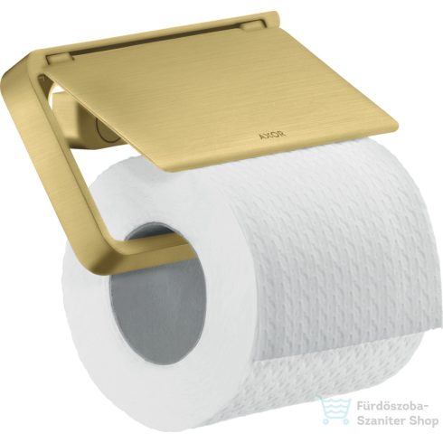 Hansgrohe AXOR UNIVERSAL Softsquare fedeles wc papír tartó,szálcsiszolt sárgaréz hatású 42836950