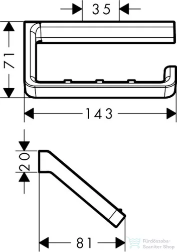 Hansgrohe AXOR UNIVERSAL Softsquare wc papír tartó, króm 42846000