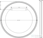 Hansgrohe AXOR UNIVERSAL Cricular 60 cm-es fali tükör, matt fekete 42848670