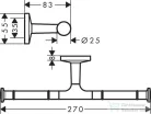 Hansgrohe AXOR UNIVERSAL CIRCULAR fali dupla wc papír tartó,szálcsiszolt nikkel 42857820