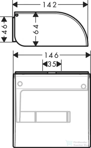 Hansgrohe AXOR UNIVERSAL CIRCULAR fedeles wc papír tartó, matt fekete 42858670