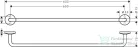 Hansgrohe AXOR UNIVERSAL CIRCULAR 65,5 cm-es törölközőtartó,polírozott vörös arany hatású 42860300