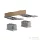Hansgrohe AXOR adapter tartozékok sínre szereléséhez,szálcsiszolt bronz 42870140