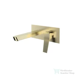   RamonSoler PRISMA falsík alatti mosdó csaptelep 20,5 cm-es kifolyóval, leeresztő nélkül, szálcsiszolt arany 42A309619