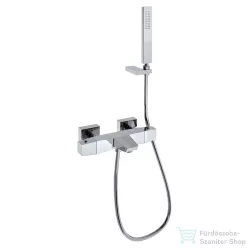   RamonSoler PRISMA fali termosztátos kádtöltő csaptelep zuhanyszettel, króm 42C309583