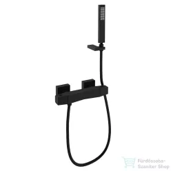   RamonSoler PRISMA fali termosztátos zuhany csaptelep zuhanyszettel, matt fekete 42D309602