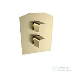   RamonSoler PRISMA termosztátos falsík alatti kád/zuhany csaptelep, szálcsiszolt arany 42D309633