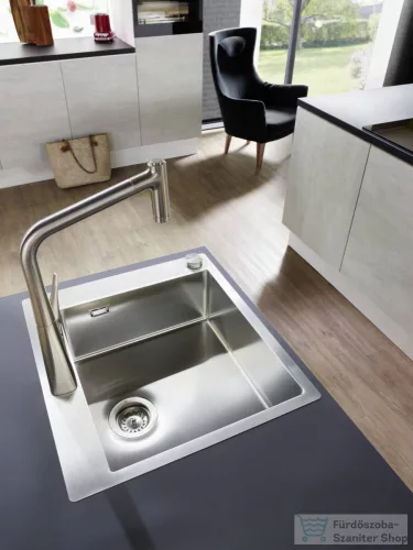 Hansgrohe S71 S711-F450 beépített mosogatómedence 550x500 mm, rozsdamentes acél 43301800