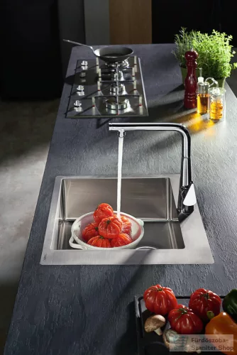 Hansgrohe S71 S711-F450 beépített mosogatómedence 550x500 mm, rozsdamentes acél 43301800
