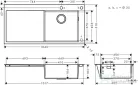 Hansgrohe S71 S717-F450 mosogatómedence 1045x510 mm, rozsdamentes acél 43307800