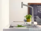 Hansgrohe S71 S711-F655 beépített kétmedencés mosogatómedence 755x500 mm, rozsdamentes acél 43309800