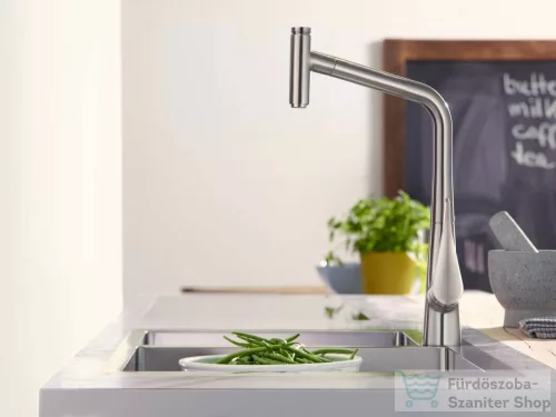 Hansgrohe S71 S711-F655 beépített kétmedencés mosogatómedence 755x500 mm, rozsdamentes acél 43309800