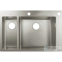   Hansgrohe S71 S712-F655 mosogatómedence 755x500 mm, rozsdamentes acél 43310800