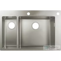   Hansgrohe S71 S712-F655 mosogatómedence 755x500 mm, rozsdamentes acél 43310800