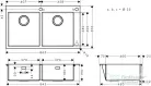 Hansgrohe S71 mosogató medence S712-F765 865x500 mm,rozsdamentes acél 43311800