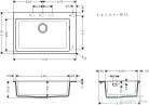 Hansgrohe S51 S510-F660 beépített mosogatómedence 660, kőszürke 43313290