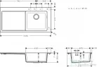 Hansgrohe S51 S514-F450 beépített mosogatómedence 450, kőszürke 43314290