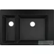 Hansgrohe S51 S510-F635 beépített mosogató két medencével 180/450, grafitfekete 43315170