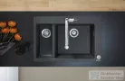 Hansgrohe S51 S510-F635 beépített mosogató két medencével 180/450, grafitfekete 43315170