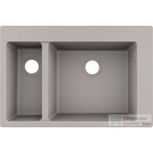   Hansgrohe S51 S510-F635 beépített mosogató két medencével 180/450, betonszürke 43315380