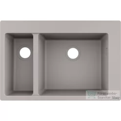   Hansgrohe S51 S510-F635 beépített mosogató két medencével 180/450, betonszürke 43315380