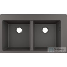   Hansgrohe S51 S510-F770 beépített mosogató 370/370 két medencével, kőszürke 43316290