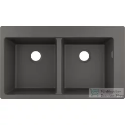  Hansgrohe S51 S510-F770 beépített mosogató 370/370 két medencével, kőszürke 43316290