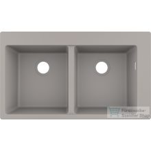   Hansgrohe S51 S510-F770 beépített mosogató 370/370 két medencével, betonszürke 43316380