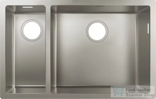 Hansgrohe S71 S719-U655 munkalap alá rögzített mosogatómedence 705x450 mm, rozsdamentes acél 43429800
