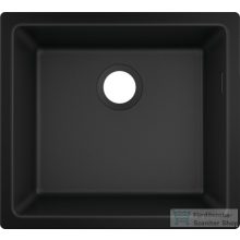   Hansgrohe S51 S510-U450 munkalap alá rögzített egymedencés mosogató medence 500x450 mm,grafitfekete 43431170