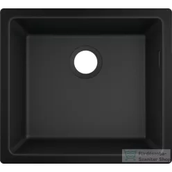   Hansgrohe S51 S510-U450 munkalap alá rögzített egymedencés mosogató medence 500x450 mm,grafitfekete 43431170