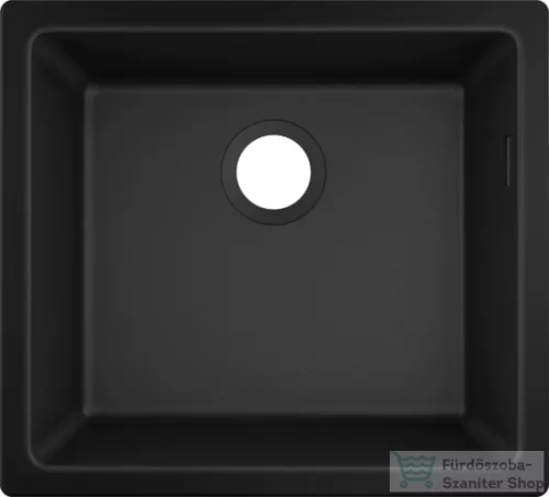 Hansgrohe S51 S510-U450 munkalap alá rögzített egymedencés mosogató medence 500x450 mm,grafitfekete 43431170