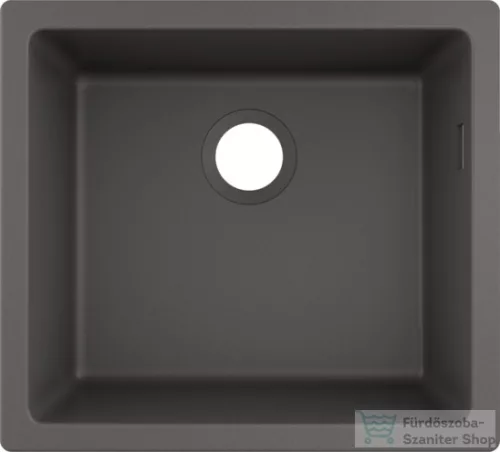 Hansgrohe S51 S510-U450 munkalap alá rögzített egymedencés mosogató medence 500x450 mm,kőszürke 43431290