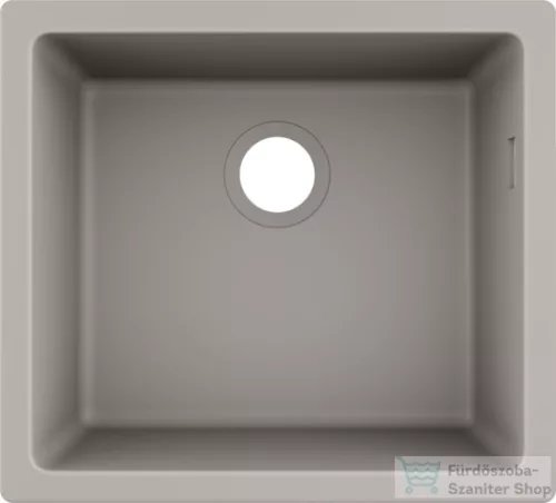 Hansgrohe S51 S510-U450 munkalap alá rögzített egymedencés mosogató medence 500x450 mm,betonszürke 43431380