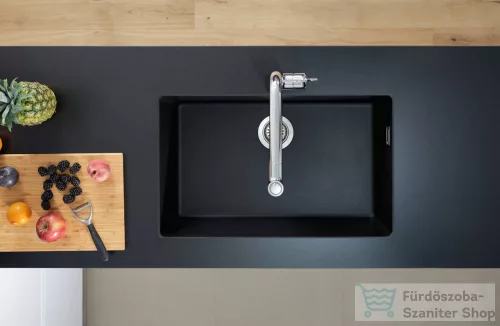 Hansgrohe S51 S510-U660 munkalap alá rögzített mosogató 660, grafitfekete 43432170
