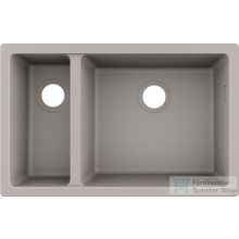   Hansgrohe S51 S510-U635 munkalap alá rögzített mosogató 180/450 két medencével, betonszürke 43433380