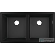   Hansgrohe S51 S510-U770 munkalap alá rögzíthető mosogató medence 820x450 mm, grafitfekete 43434170