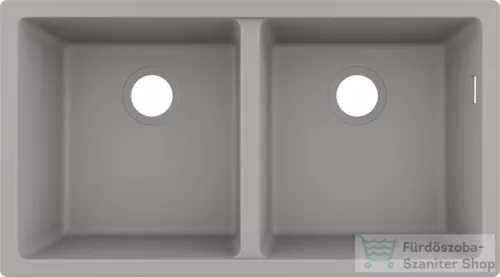 Hansgrohe S51 S510-U770 munkalap alá rögzíthető mosogató medence 820x450 mm, betonszürke 43434380