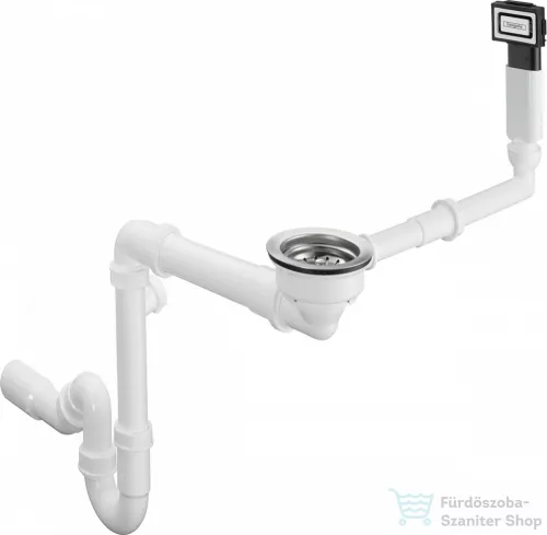 Hansgrohe D16-10 manuális le- és túlfolyógarnitúra egymedencés gránit mosogatóhoz,43927000