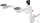 Hansgrohe D17-10 le-és túlfolyó szifon Hansgrohe 2 medencés gránit mosogatóhoz 43928000